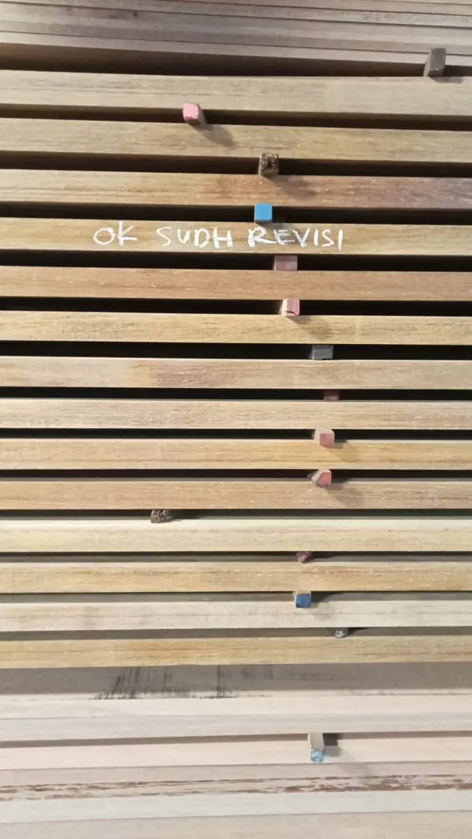 Kiln dried sawn timber boards